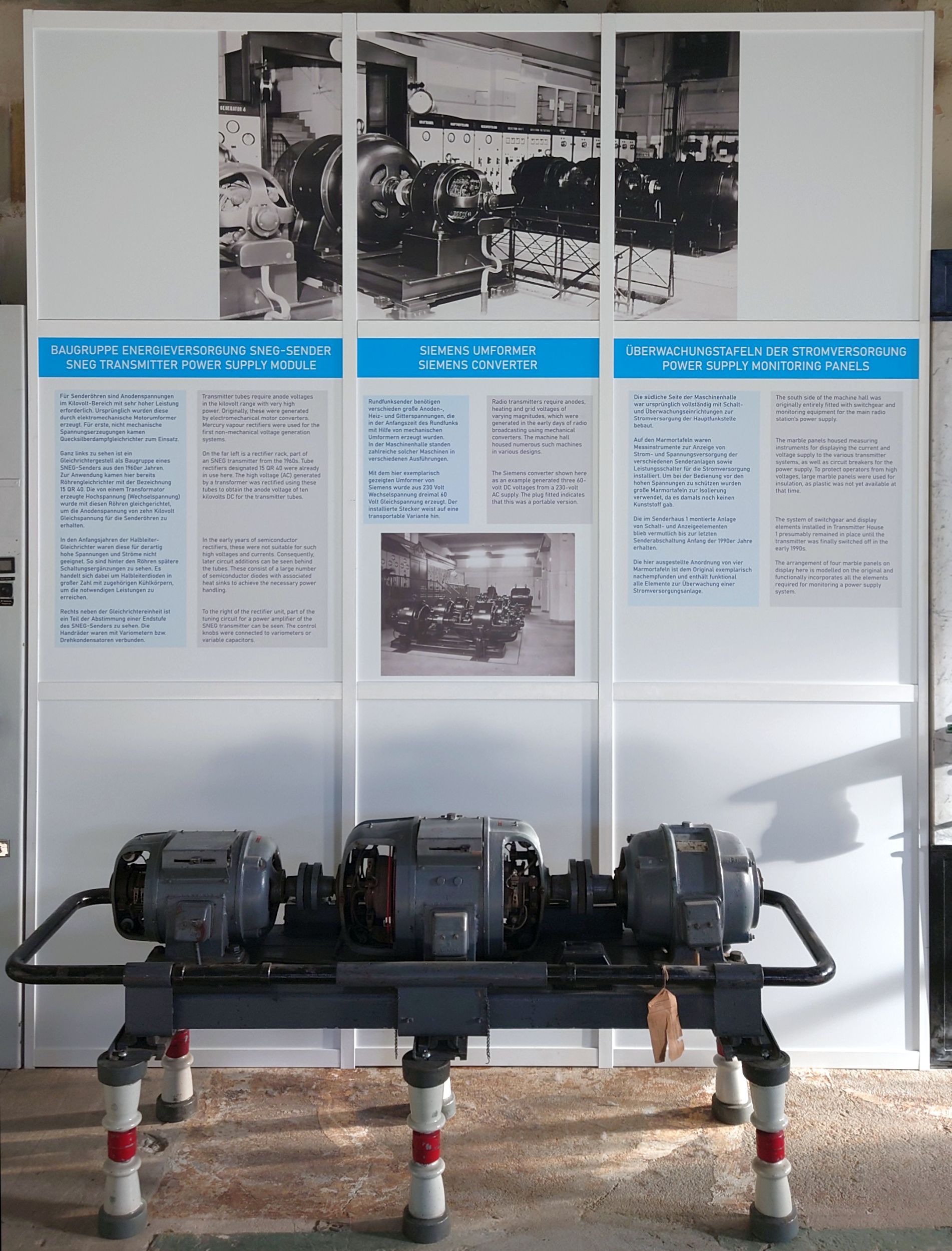 Umformer im Maschinensaal